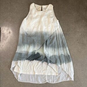 Flew de lis gray & white Sleeveless tank top